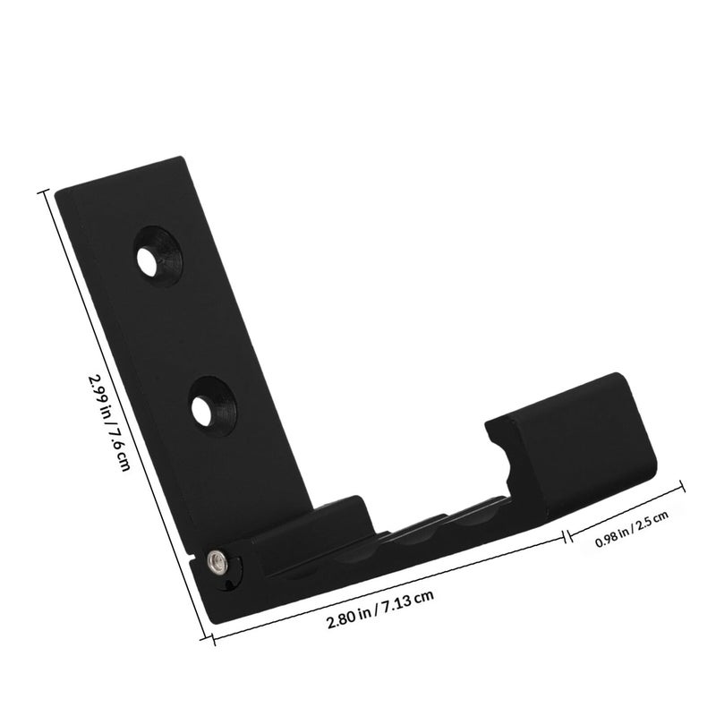 Heavy Duty Folding Wall Mounted Coat Hooks Aluminum Black Rotary For Entryway Bathroom - Image 3