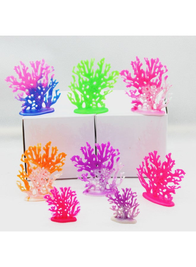 Artificial Submarine Coral Model Toy Fish Tank Decoration Marine Animal Matching Micro Landscape Landscape Decoration-Color:Purple Gradient 8CM High - Image 3