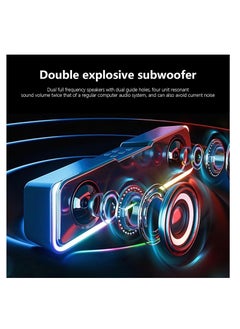 Excefore Colorful Bluetooth Speaker, Portable Wireless Bluetooth Speaker, Subwoofer High Power Speaker, TV Speakers, Karaoke Sound Bar, Bluetooth Speakers for TV, Desktop Speakers with Subwoofer  - Image 2