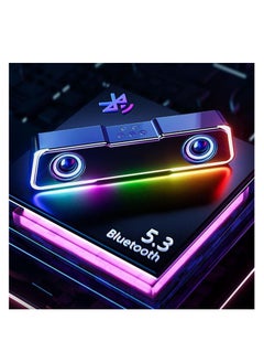 Excefore Colorful Bluetooth Speaker, Portable Wireless Bluetooth Speaker, Subwoofer High Power Speaker, TV Speakers, Karaoke Sound Bar, Bluetooth Speakers for TV, Desktop Speakers with Subwoofer  - Image 5