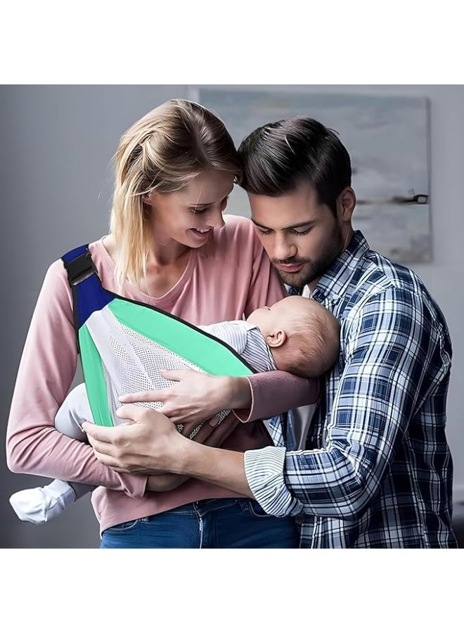 Spaceshoop Adjustable Baby Carrier, Portable Baby Sling with Breathable Dense Fabric for 0-4.5 Years Old Newborn and Toddler, One Size Fits All (Grey) - Image 2