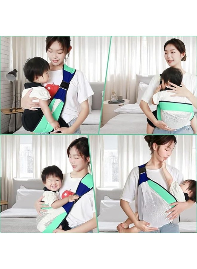 Spaceshoop Adjustable Baby Carrier, Portable Baby Sling with Breathable Dense Fabric for 0-4.5 Years Old Newborn and Toddler, One Size Fits All (Grey) - Image 3
