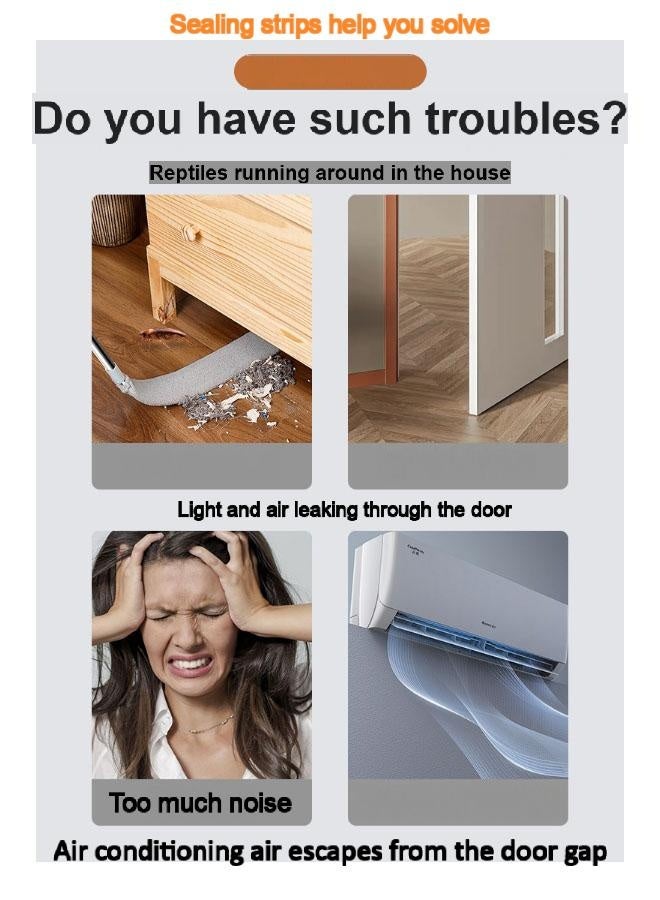 شريط عازل للباب والنوافذ 🚪 لاصق ذاتيًا ضد الغبار والهواء والصوت والحشرات يحافظ على العزل الحراري سهل التركيب والقص - Image 3