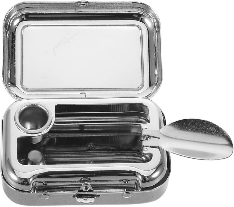 Portable Stainless Steel Ashtray With Lid Windproof Pocket Cigarette Ash Tray For Outdoor Car Travel - Image 2