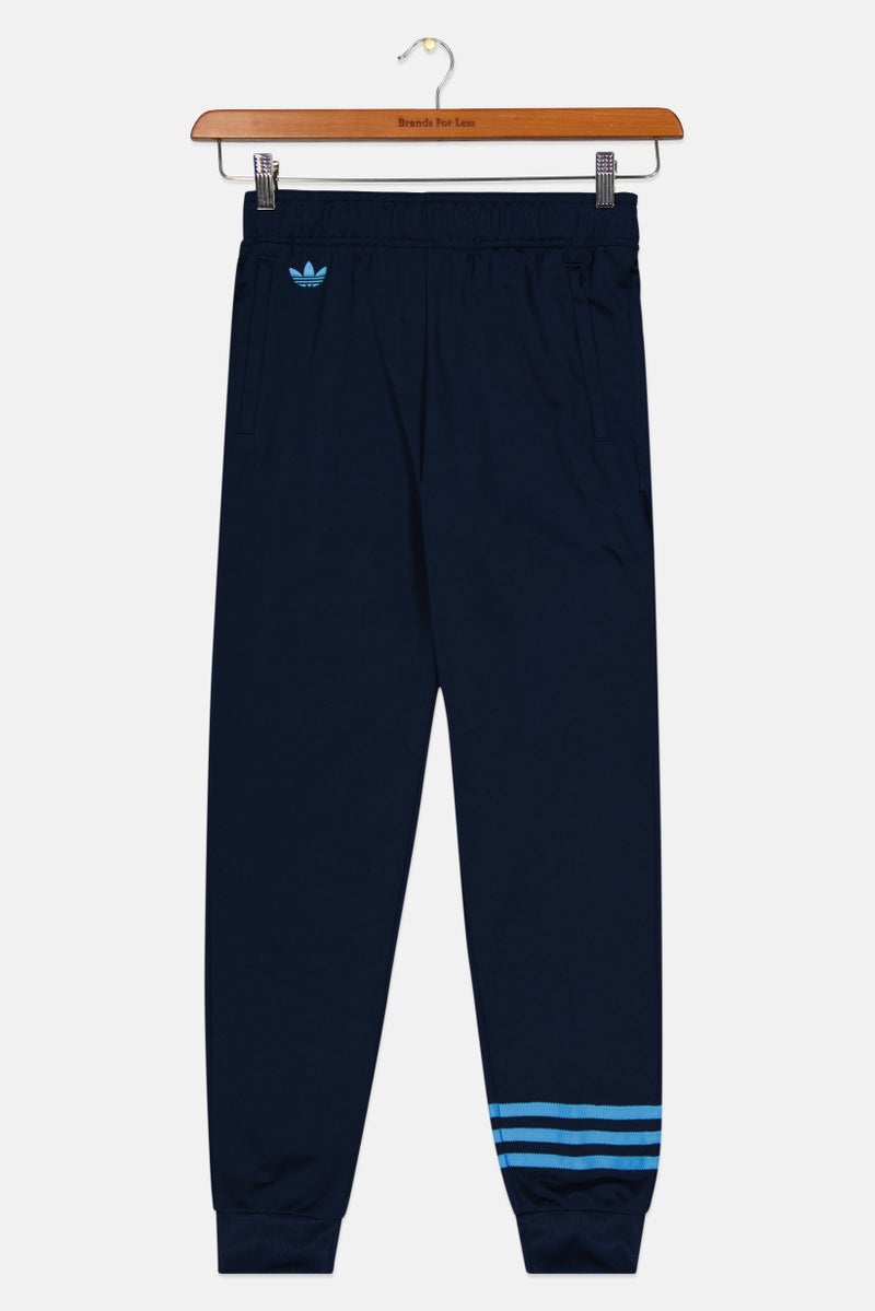 adidas Originals Kids Boy Sportwear Fit Drawstring Track Pants, Navy  - Image 1
