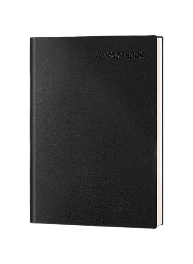 Longe Langjie A4 Notebook, Large Size, Thick Paper, Soft Cover, Customizable, For Notes, Meetings, And Record Keeping, Black - Image 2
