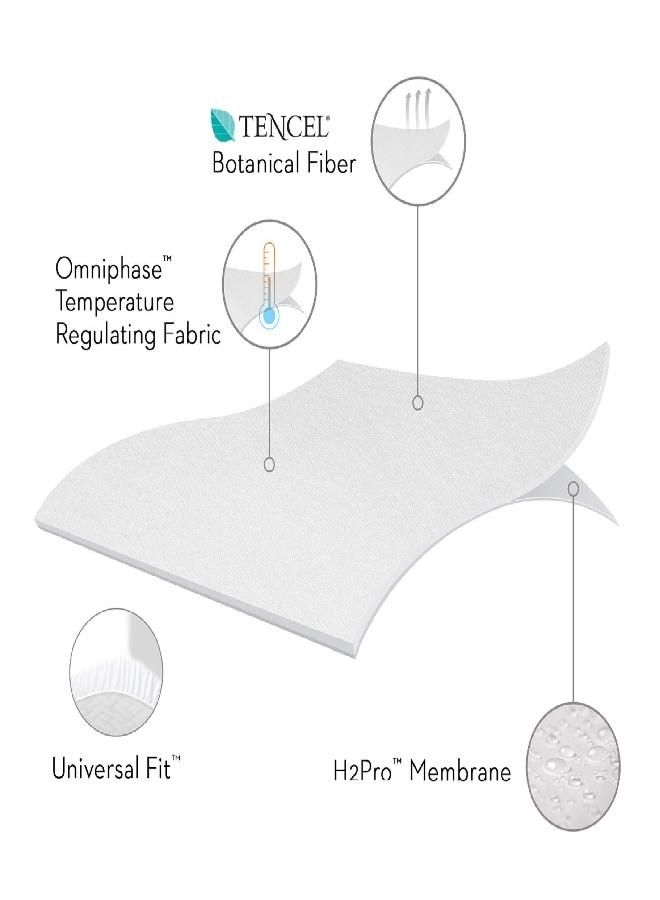 Malouf Sleep Tite Waterproof Protector-Vinyl Free Mattress Protector, King, White - Image 2