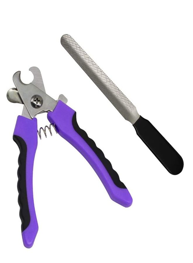 Dog Nail Scissors, Pet Nail Clipper Scissors Set, Stainless Steel Material, With Non-Slip Handle, Nail Guards Prevent Over Cutting, Suitable For Cat, Dog, Rabbit and Guinea Pig Grooming Suppl - Image 1