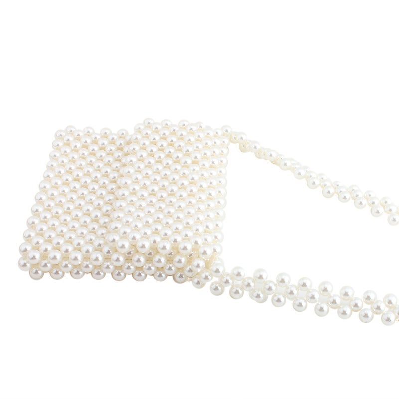 Pearl Bag 2019 Popular Fashion Classic Handmade Beaded Shoulder Bag Messenger Bag Mobile Phone Bag - Image 1