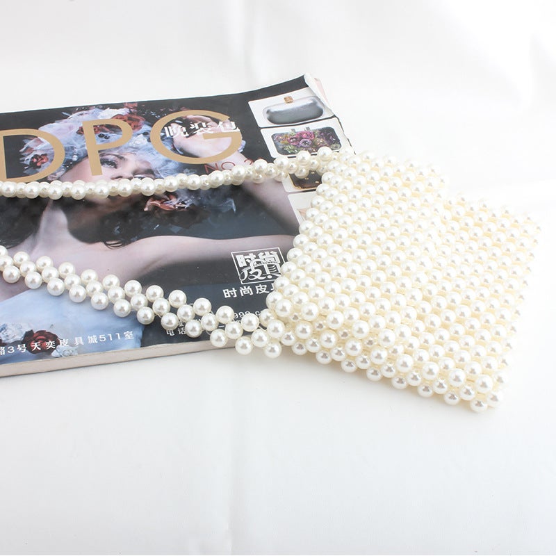 Pearl Bag 2019 Popular Fashion Classic Handmade Beaded Shoulder Bag Messenger Bag Mobile Phone Bag - Image 2
