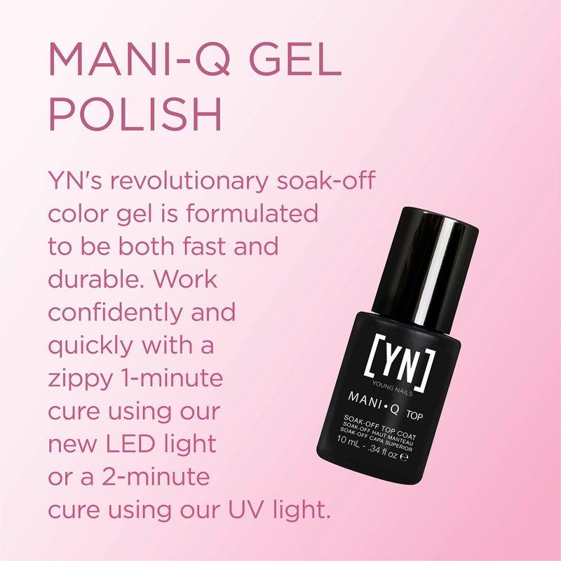 Young Nails Mani-Q Gel Polish, Color Gel Nail Polish For Natural Or Artificial Nails, Cure With LED Or UV Light, Soak Off Gel Polish 0.34 fl oz. - Image 2