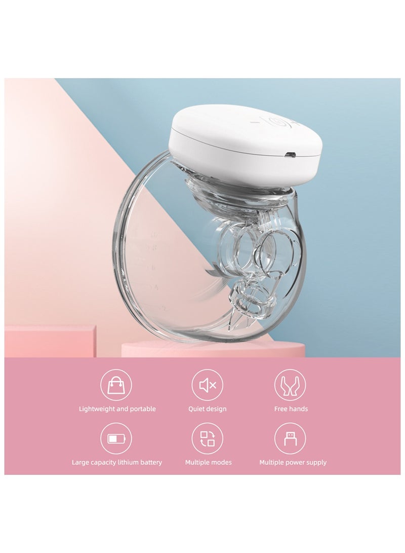 YOUHA 2 Pcs Wearable Breast Pump Hands Free Portable Electric Breast Cup 8oz/240ml BPA-free 3 Modes 9 Suction Levels Rechargeable Comfort Breastfeeding Milk Collector - Image 3