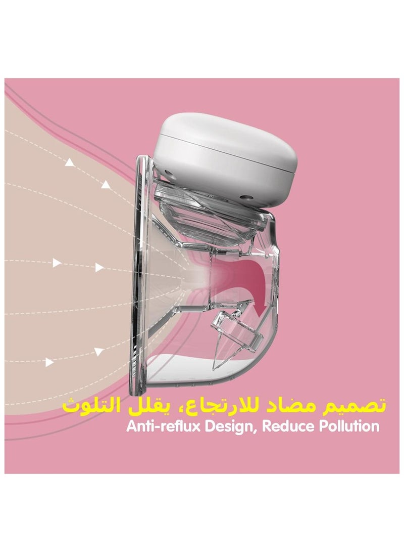YOUHA 2 Pcs Wearable Breast Pump Hands Free Portable Electric Breast Cup 8oz/240ml BPA-free 3 Modes 9 Suction Levels Rechargeable Comfort Breastfeeding Milk Collector - Image 5