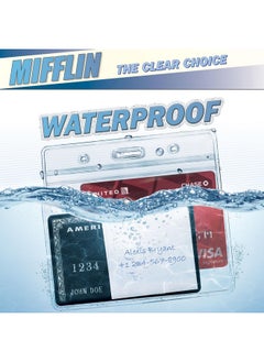 MIFFLIN -Usa Card Protector (Clear, 4X3 Inches, 100 Pack), Waterproof And Resealable Horizontal Plastic Id Name Badge Holders  - Image 2