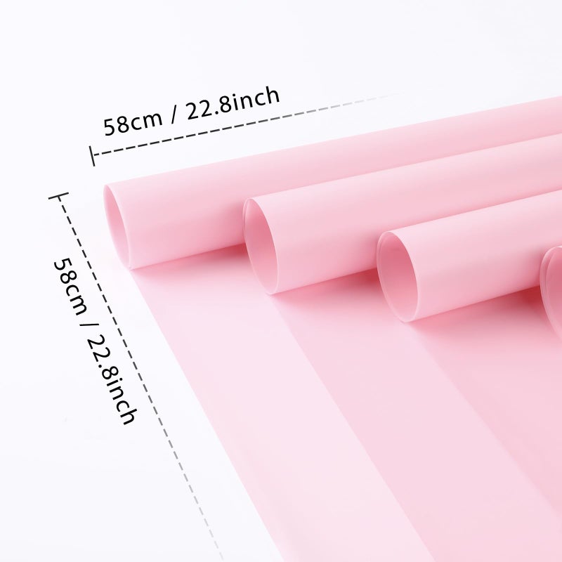FUHITIM 20 Sheets Flower Wrapping Paper -Waterproof Floral Bouquet Wrapping Paper Used for DIY Crafts, Gift Packaging, Florist Supplies Packaging Paper for Wedding Birthday Gift (Pink) - Image 2