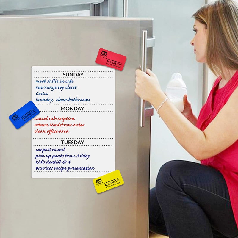 OWLKELA Magnetic Whiteboard Eraser, Dry Eraser Board Erasers, Dry Eraser for White Board, for Classroom, 4 Pack, Perfect for Home, College and Office Use - Image 5