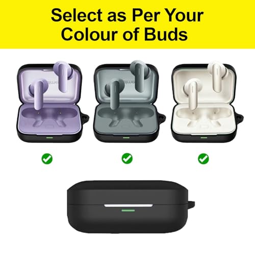 Cocoonkart Soft Silicone Case Cover Compatible for Realme Buds Air 7 | 7 Pro -Black. - Image 4