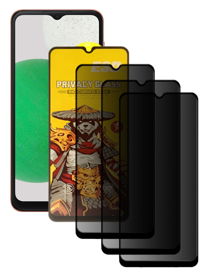 ESD 3 Pieces Tempered Dustproof Privacy Glass Screen Protector Compatible For Samsung Galaxy A03 Core - Image 1