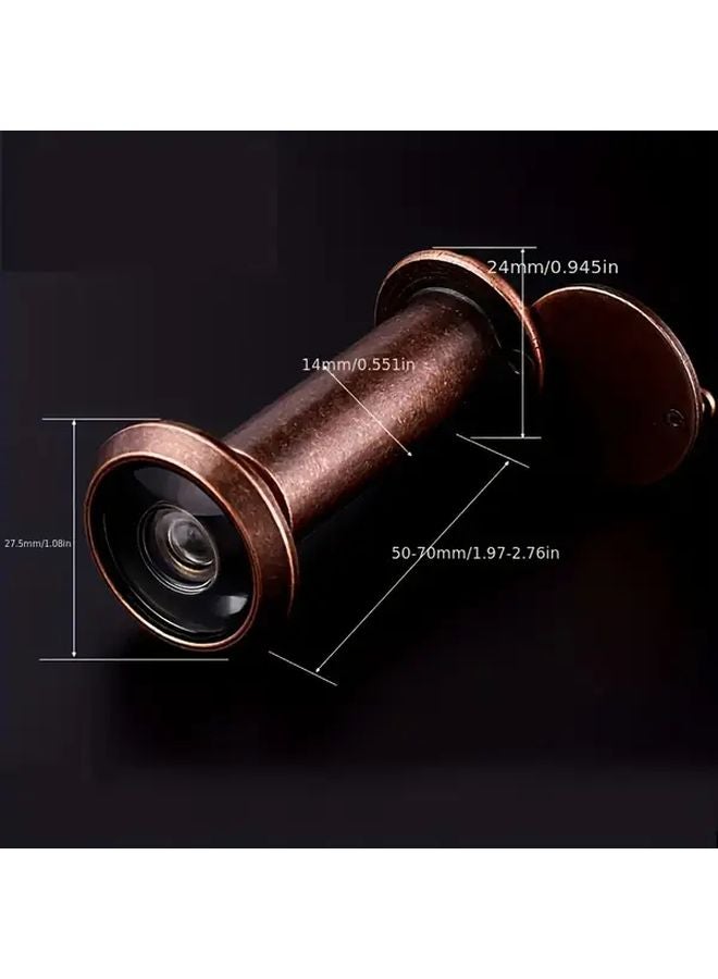 1pc Adjustable Door Peephole 220 Degree Wide Angle Anti Tamper Polished Metal Finish - Image 4