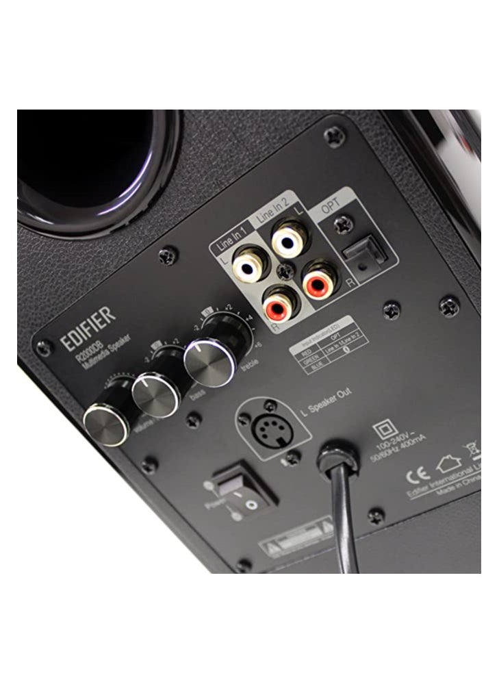 EDIFIER - Edifier R2000DB  2.0 Bookshelf Speakers,Remote,BT,OPT,2XRCA,L Out Black - Image 1