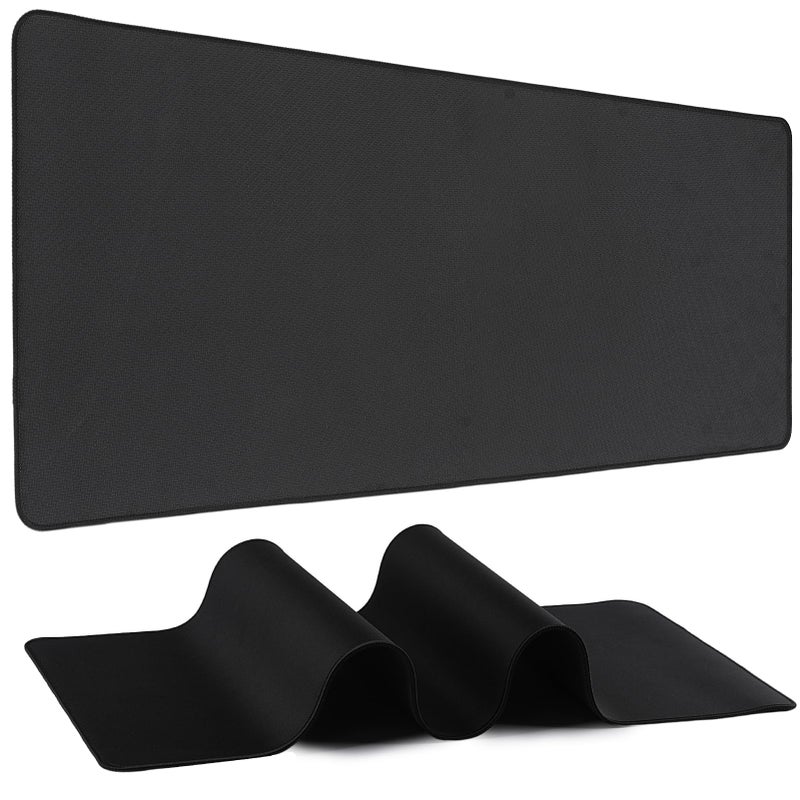 Yuhijoy Mouse Pad Gaming - Desk Mat for Keyboard and Mouse - Black Large Mouse Pad for Desk, Mousepad (31.5 x 11.8inch) with Non-Slip Base, Desks Pad Mat for Gaming, Office and Home - Image 1