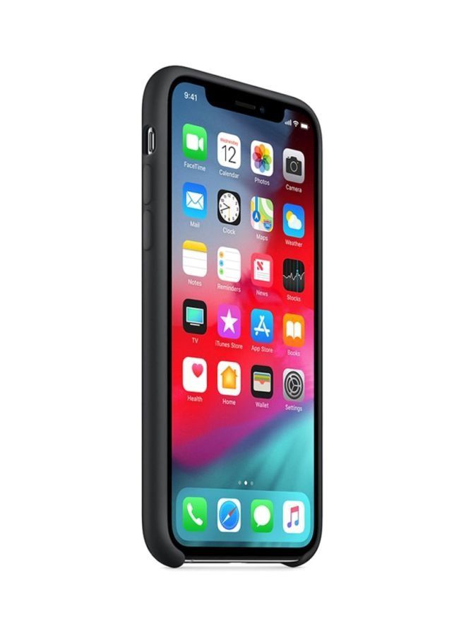Silicone Back Cover For Apple iPhone Xs Max Black - Image 3