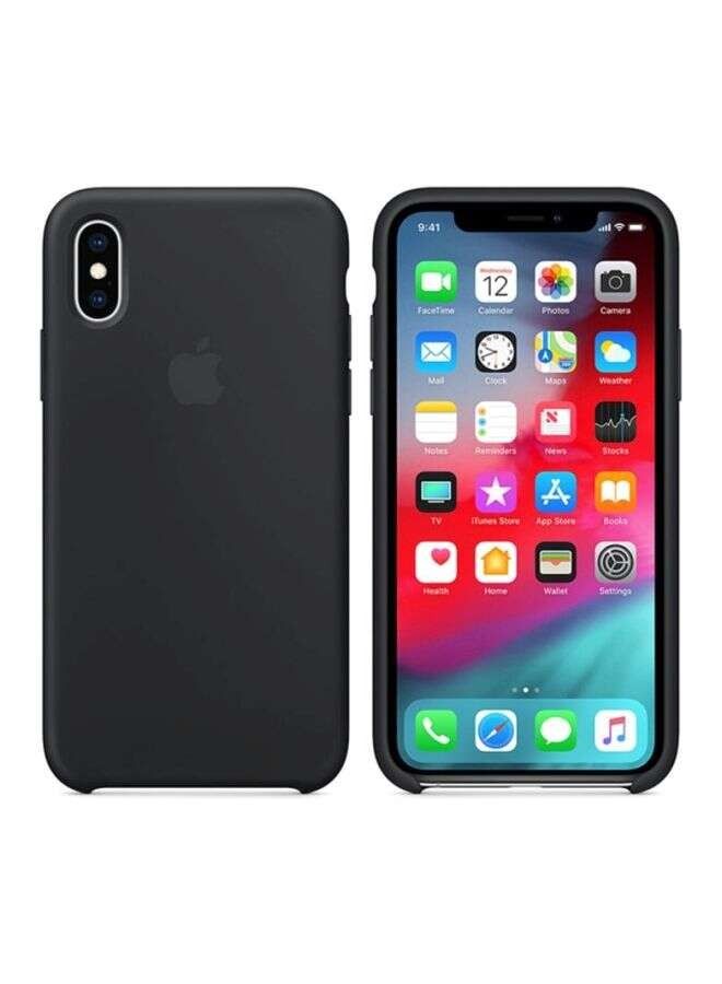 Silicone Back Cover For Apple iPhone Xs Max Black - Image 4