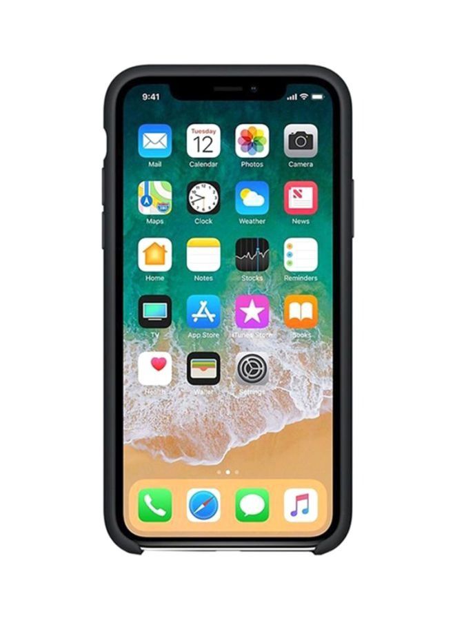 Silicone Back Cover For Apple iPhone Xs Max Black - Image 2