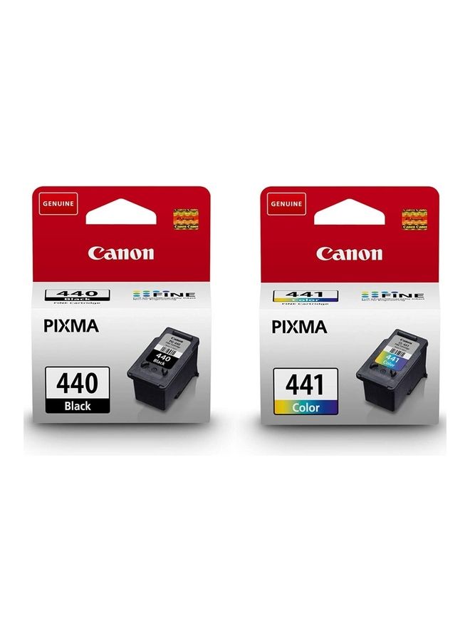 Canon Set Pack of 2 Pixma PG-440 / CL-441 Ink Cartridge Set Black & (Tri Color) - Image 1