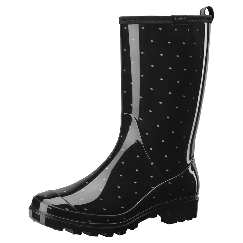 HISEA Women's Rain Boots Waterproof Rubber Rain Shoes for Ladies Mid Calf Garden Boots with Comfort Insole - Image 1