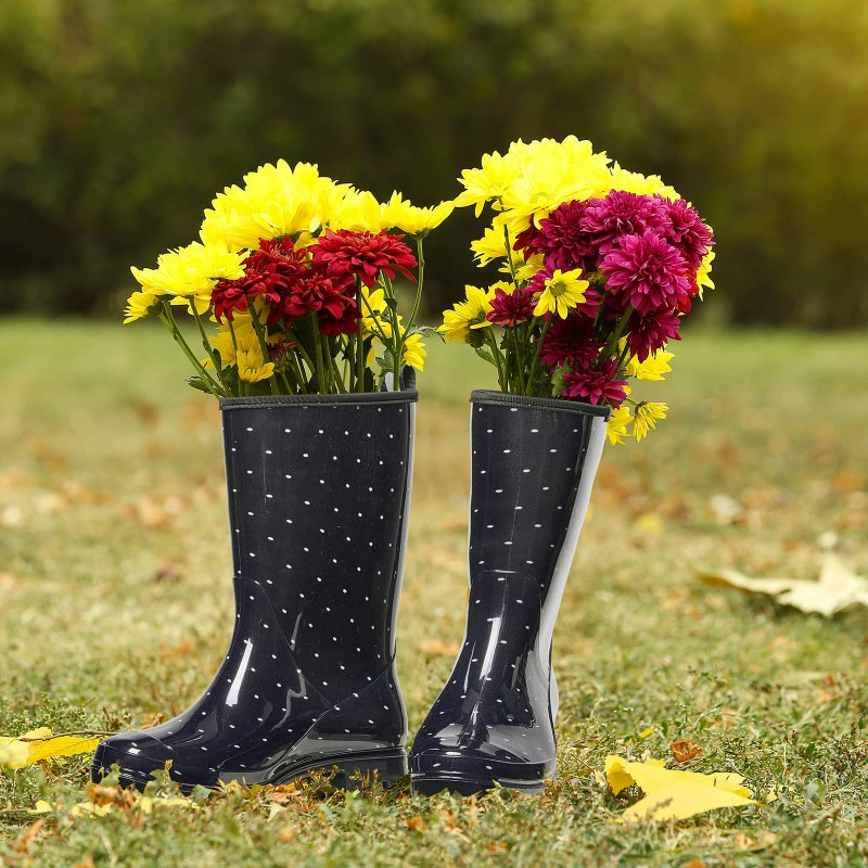 HISEA Women's Rain Boots Waterproof Rubber Rain Shoes for Ladies Mid Calf Garden Boots with Comfort Insole - Image 3