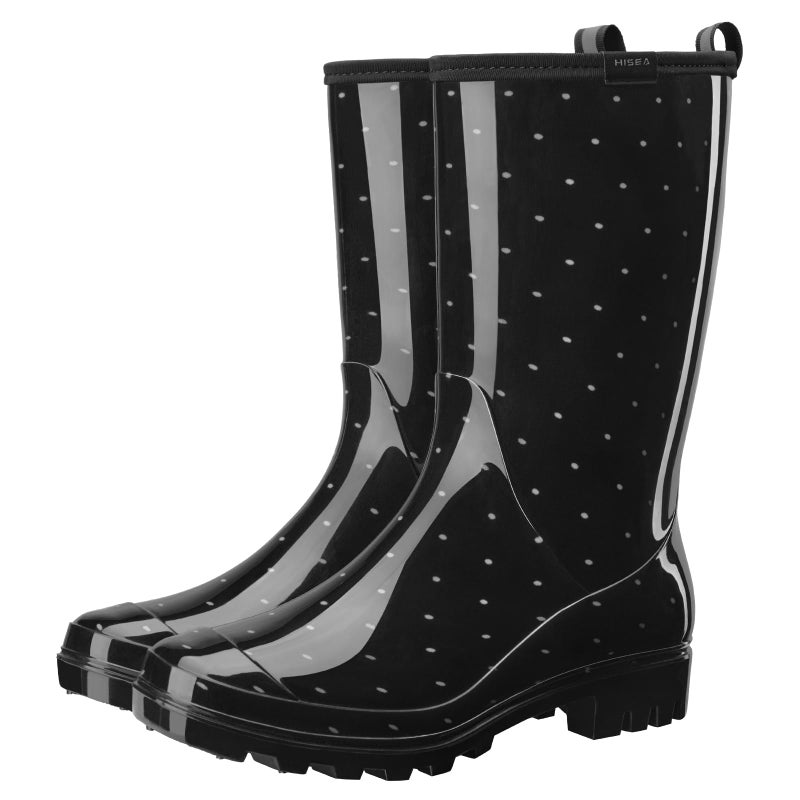 HISEA Women's Rain Boots Waterproof Rubber Rain Shoes for Ladies Mid Calf Garden Boots with Comfort Insole - Image 4