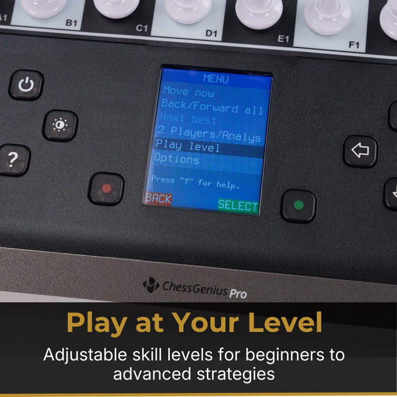 Millennium ChessGenius Pro M815  Electronic Chess Computer with 2200 ELO Adaptive AI Skill Levels Color Display Builtin Trainer Magnetic Travel Design - Image 3