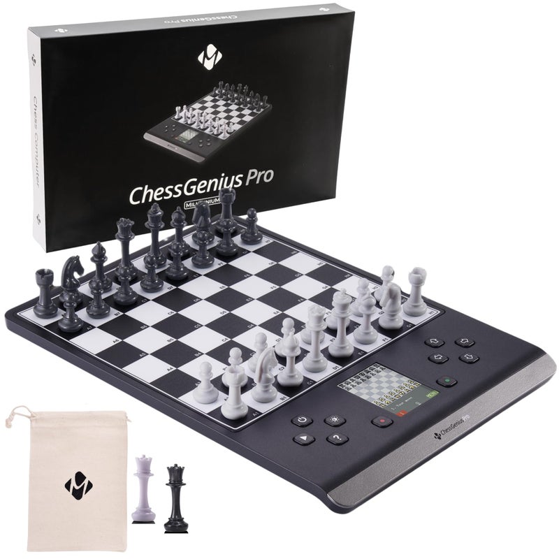 Millennium ChessGenius Pro M815  Electronic Chess Computer with 2200 ELO Adaptive AI Skill Levels Color Display Builtin Trainer Magnetic Travel Design - Image 2