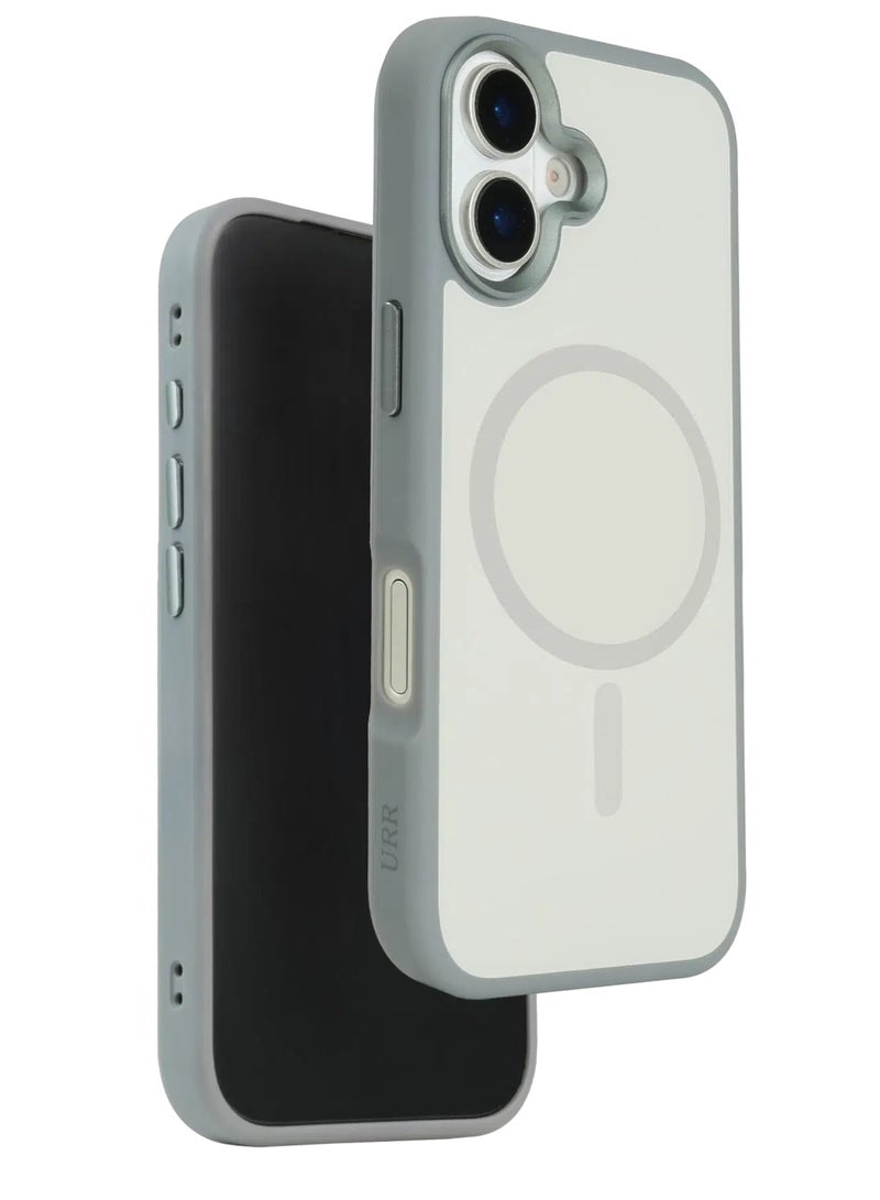 URR IRIS Matte Glass Case for iPhone ‏17 - Gray - Image 1