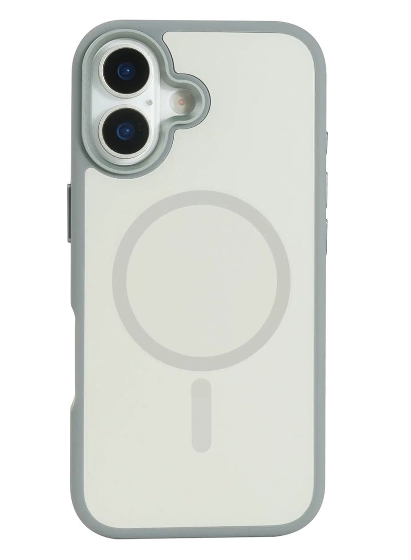 URR IRIS Matte Glass Case for iPhone ‏17 - Gray - Image 2