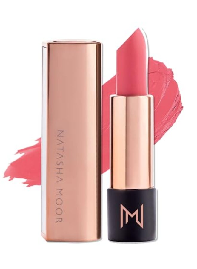NATASHA MOOR Silk Suede Lipstick LongLasting Hydrating SemiMatte Finish Creamy CrueltyFree Formula Silky Smooth and Highly Pigmented Mirror for OntheGo Glamour INTUITION - Image 1