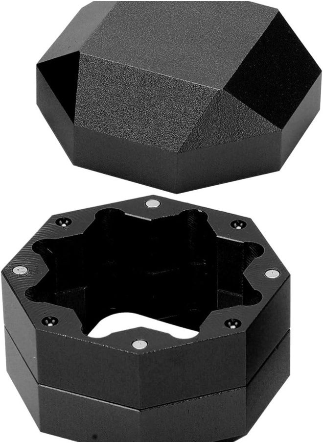 klarako - Billiard Chalk Holder Magnetic Pool Cue Chalk Box Portable Octagon Three Layer Cue Tip Carrier Case - Image 1