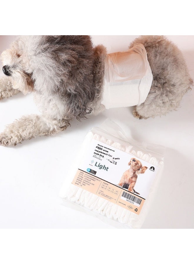 Meetion Ultra Thin Quick Dry Leakproof Breathable Pet Diapers for Puppies, Disposable Sanitary Pants (Small,12pcs) - Image 3