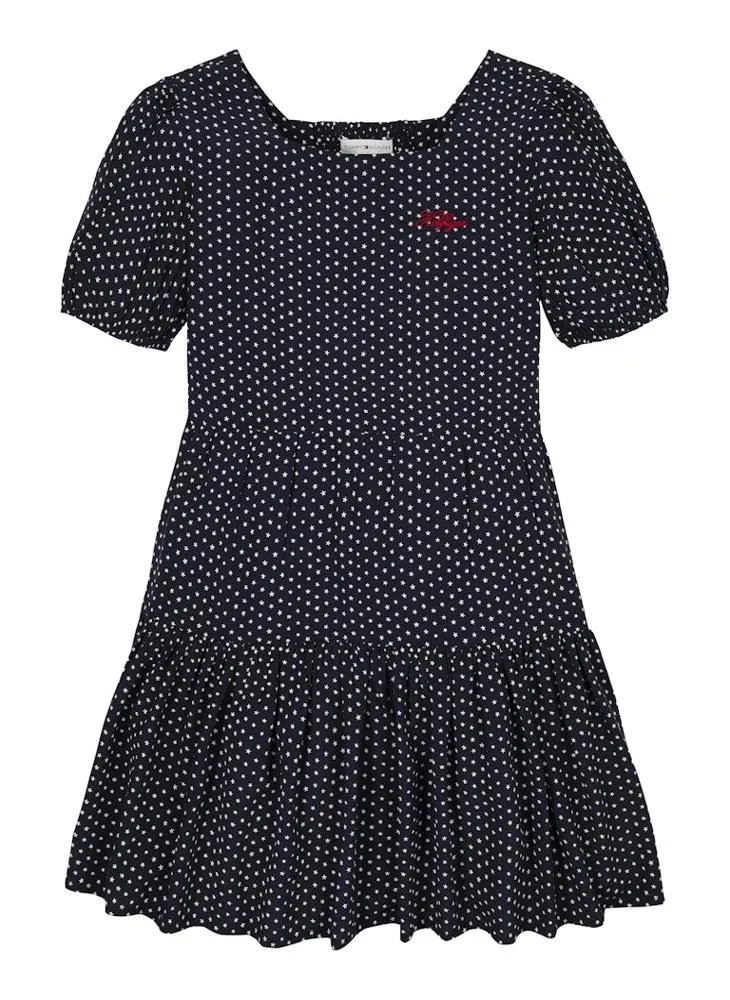 TOMMY HILFIGER Polka Dot Tiered Dress