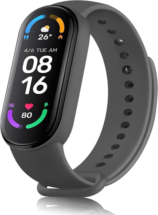 Tobfit Soft Strap Compatible for Xiaomi Mi Band 5 / Mi Band 6, Flexible Premium Elastomer TPU Materials Adjustable Watch Strap, Sport Strap for Women Men