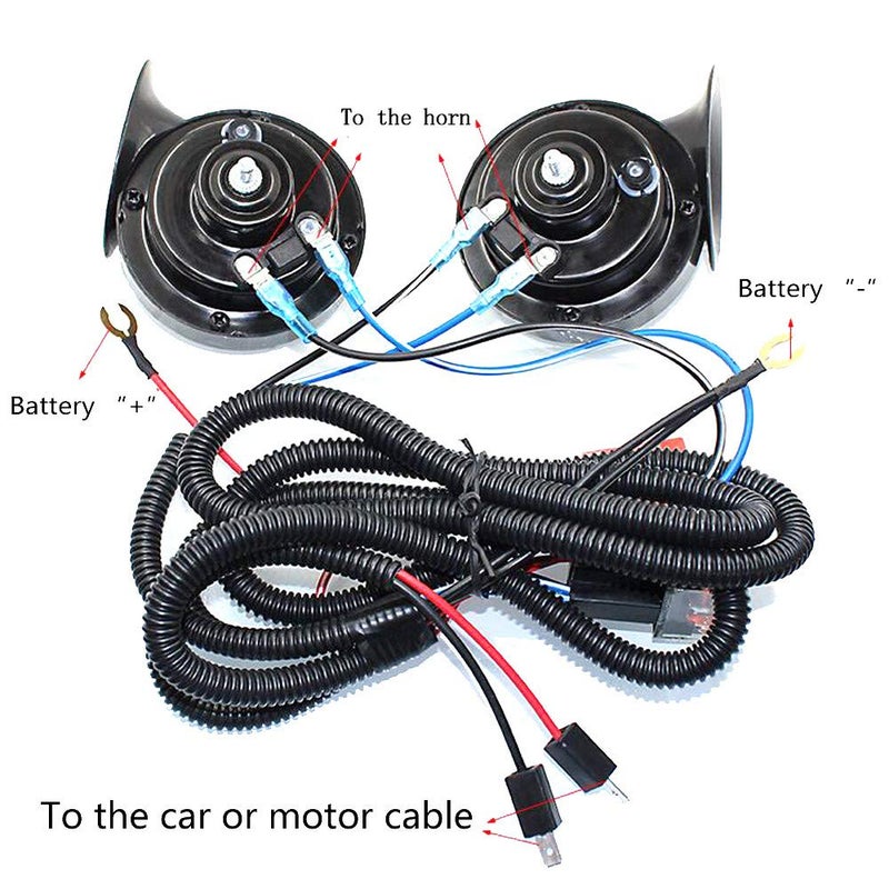LVEE Universal 12V Horn Wire Wiring Harness Relay Kit for Motorcycle Car Truck Grille Mount Blast Tone Horns All season compatible build - Image 5