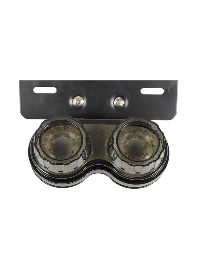 Loquat Universal LED Motorcycle Dual License Plate Holder Lights - Image 1