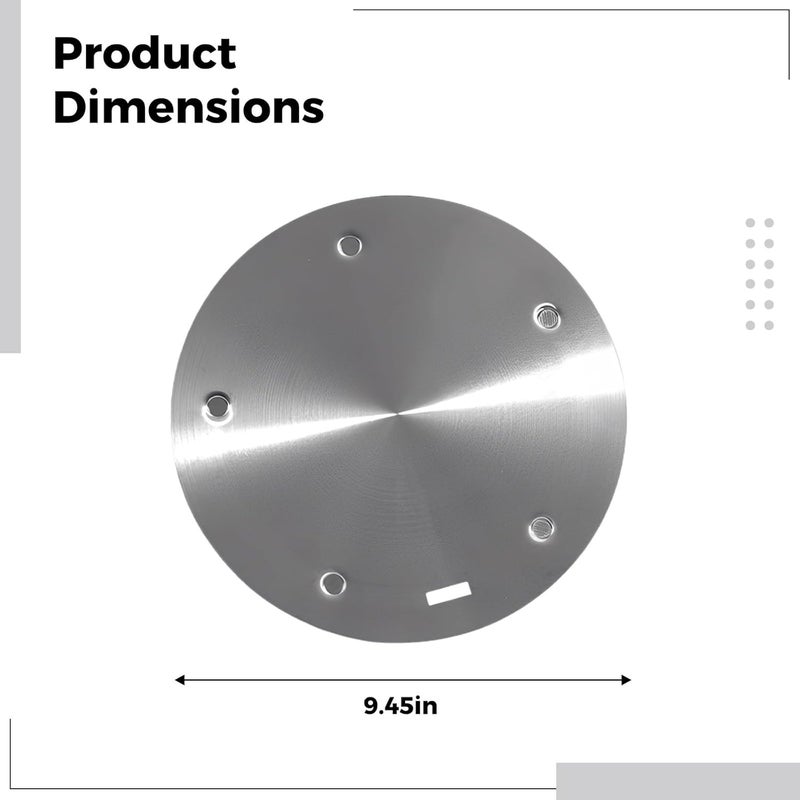 Induction Cooker Simmer Plate, 9.4 in Stainless Steel Heat Diffuser Plate, 4 Mm Thickness, Induction Cooktop, Defrosting Plate - Image 4