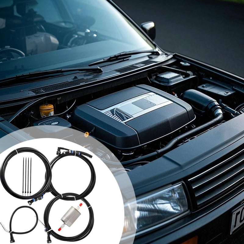 مجموعة أنابيب وقود متوافقة مع جنرال موتورز (General Motors)، تناسب طرازات Silverado Sierra 1500Hd 2500 (1999–2003)، مصنوعة من أنابيب نايلون قوية (نايلون مقاوم للتآكل)، تشمل فلترًا وملحقات معدنية، لا حاجة لخفض مستوى الوقود في خزان الوقود. - Image 2