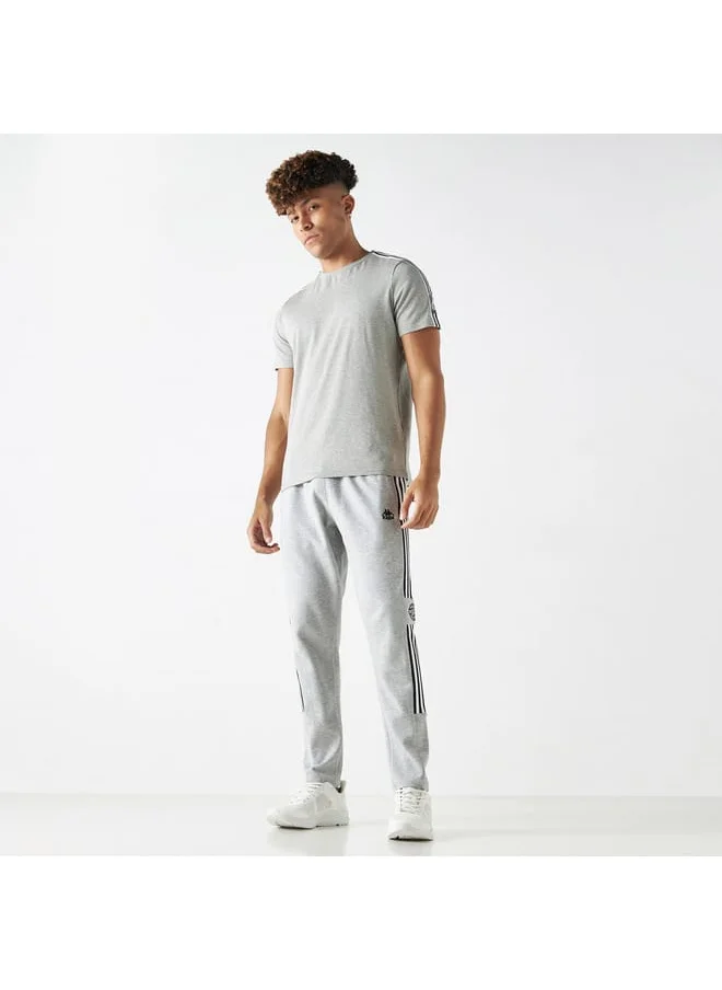 Kappa Kappa Logo Print Track Pants with Drawstring Closure and Pockets