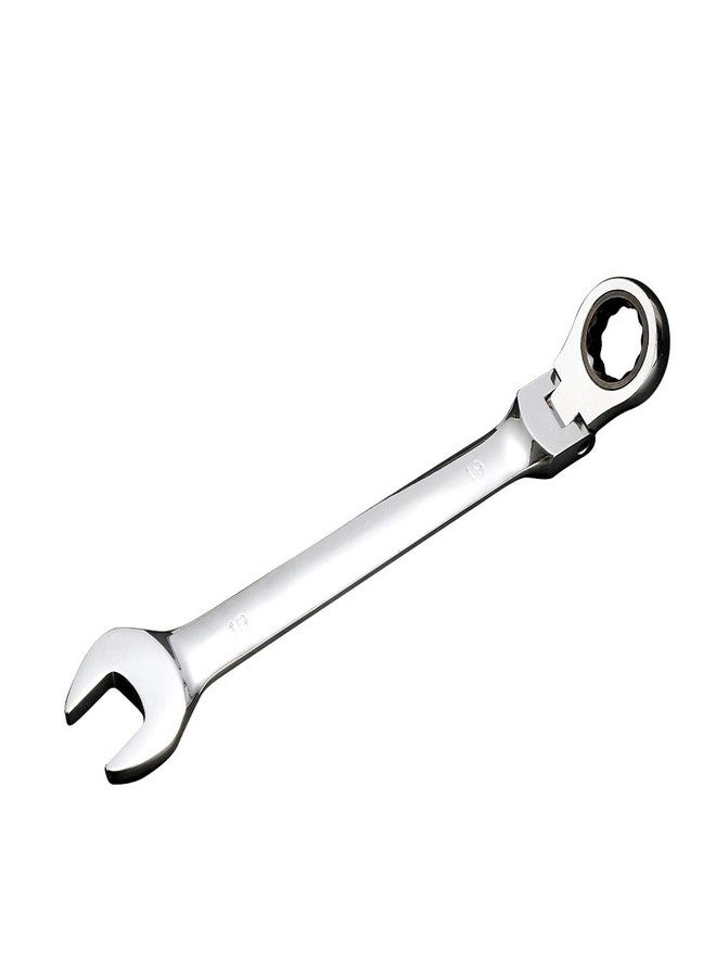 FLZOSPER 12pc. Tightspot Flex-Head Ratcheting Wrench Set，8-19mm Metric CR-V Quick Access Spanner with Portable Toolbox (12PC. Flex Head Wrench) - Image 4