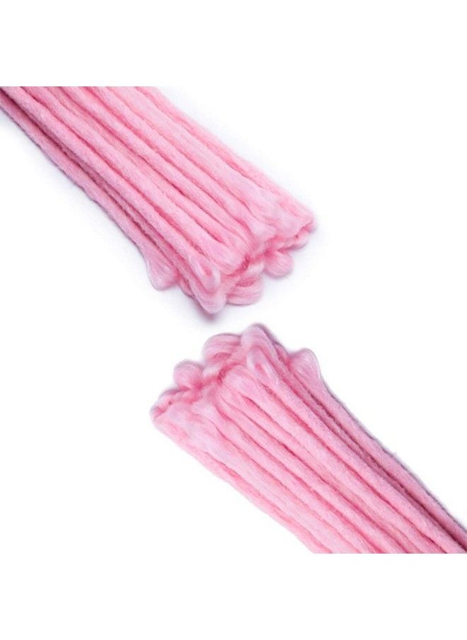Benehair - 20 Inch Dreadlocks Syntheic Dreadlock Extensions Handmade Fake Dread Extension For Women Men Reggae Hiphop Twist Crochet Braiding Long Single Ended Hair Extension Pink 10 Strands - Image 1