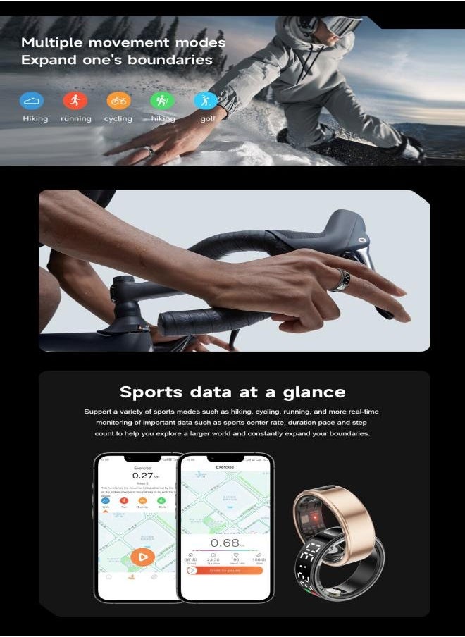 Generic - Smart Ring Health Tracker, Anillo Inteligente para Hombre, Health Rings for Women & Men, Long Lasting Batteries Sleep Ring, Waterproof Fitness Tracker - Image 1