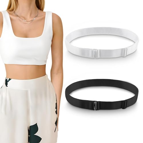 2Pcs Crop Tuck Band Adjustable Elastic Crop Tuck Band Crop Band for Tucking Shirts Sweaters Elastic Tuck Band to Change The Style of Your Tops
